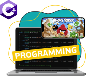 Программирование на C#. Удивительный мир 2D-игр - Школа программирования для детей, компьютерные курсы для школьников, начинающих и подростков - KIBERone г. Ревда